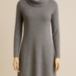Wool Artisan Ny Heather Gray Cowl Neck Dress
